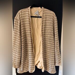 BLACKTIE Oleg Cassini 100% silk sequins jacket